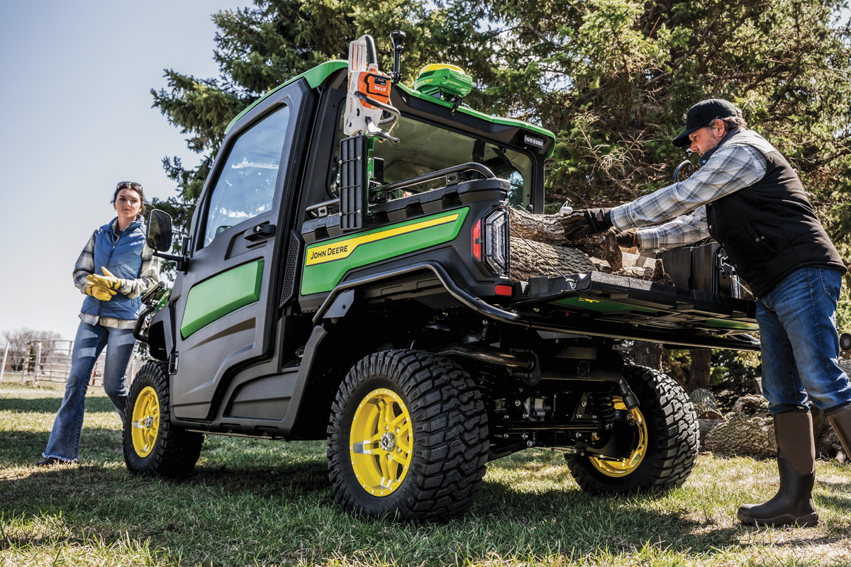 John Deere Gator being used for fall property work