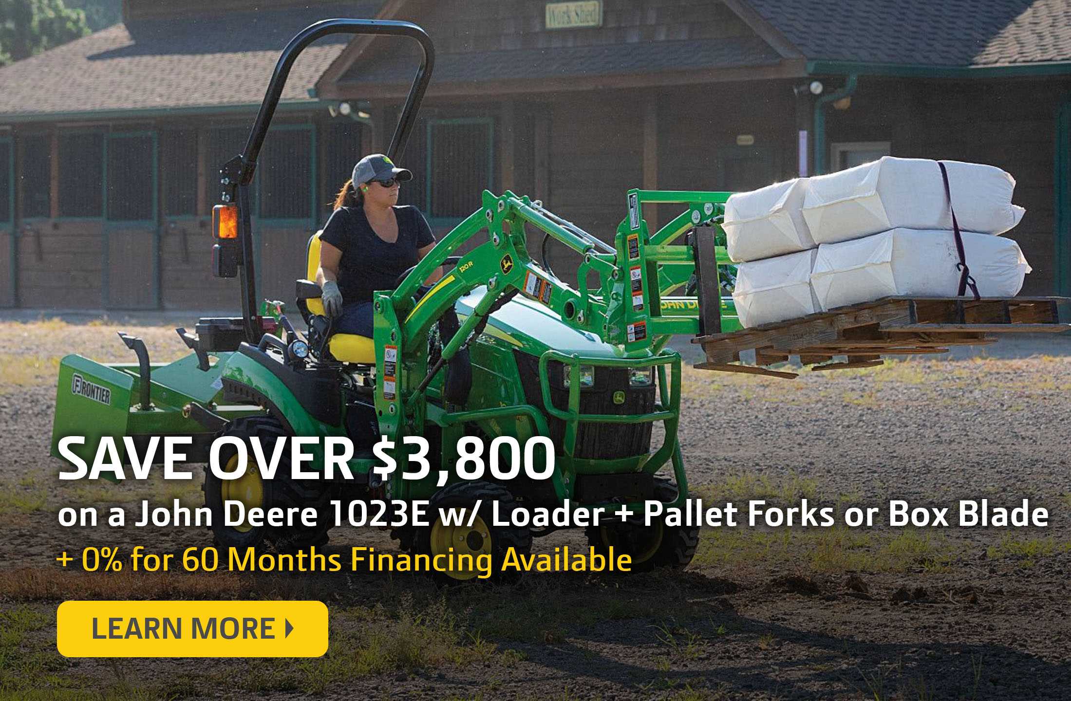 John Deere 1023E Compact Tractor Savings