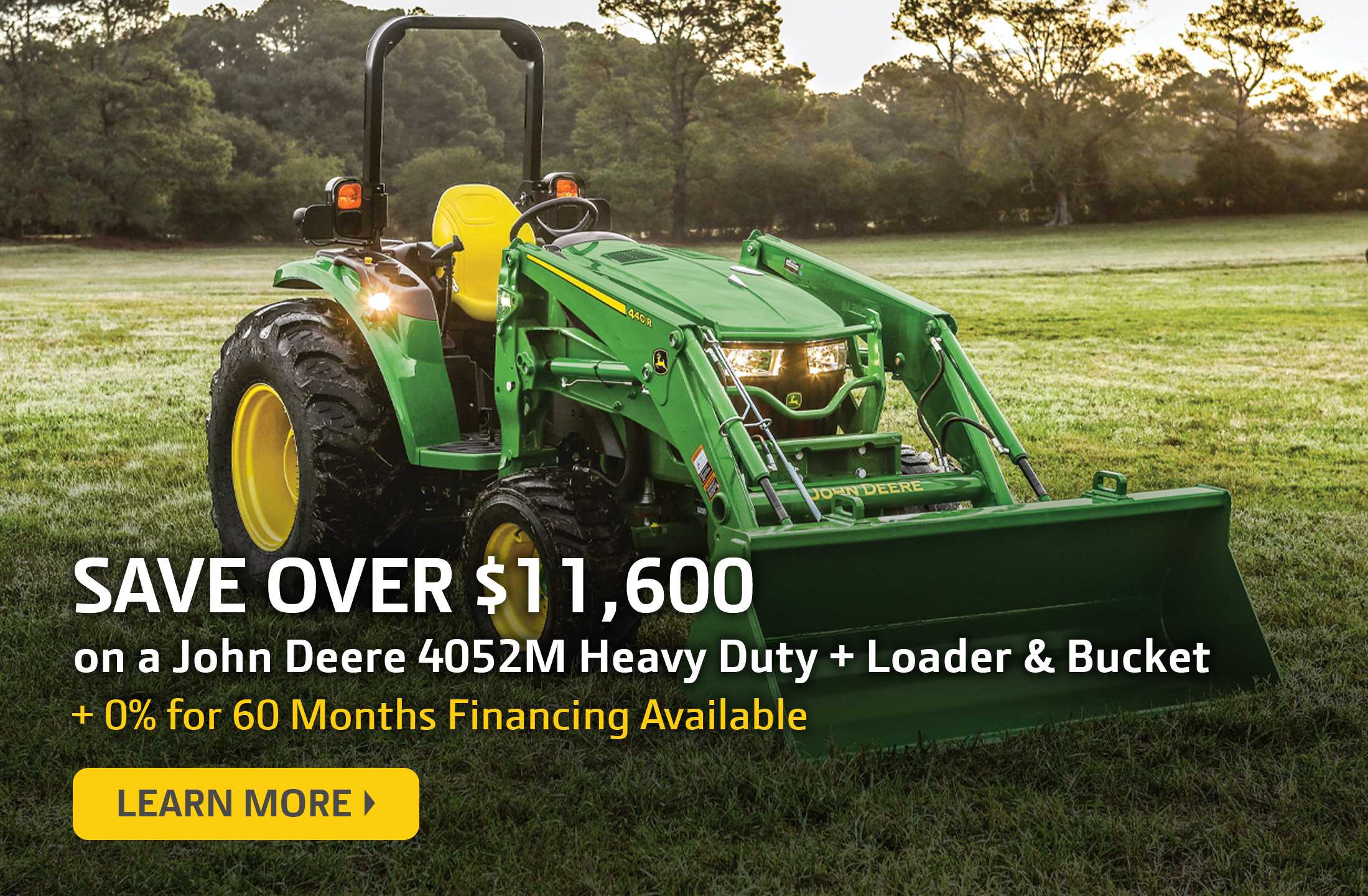 John Deere 4052M HD Compact Tractor Savings