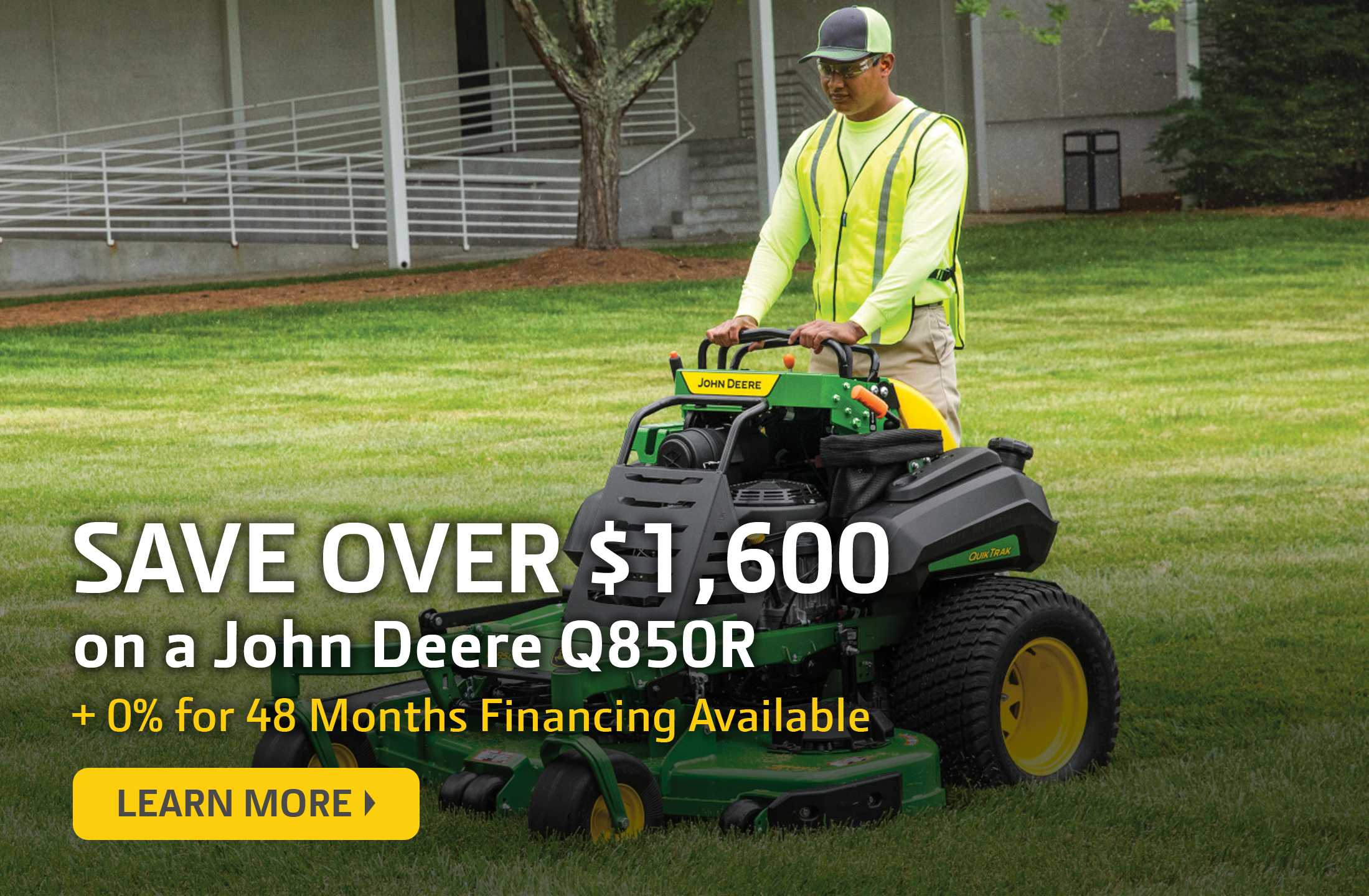 SAVE on a John Deere Q850R Stand-On Mower