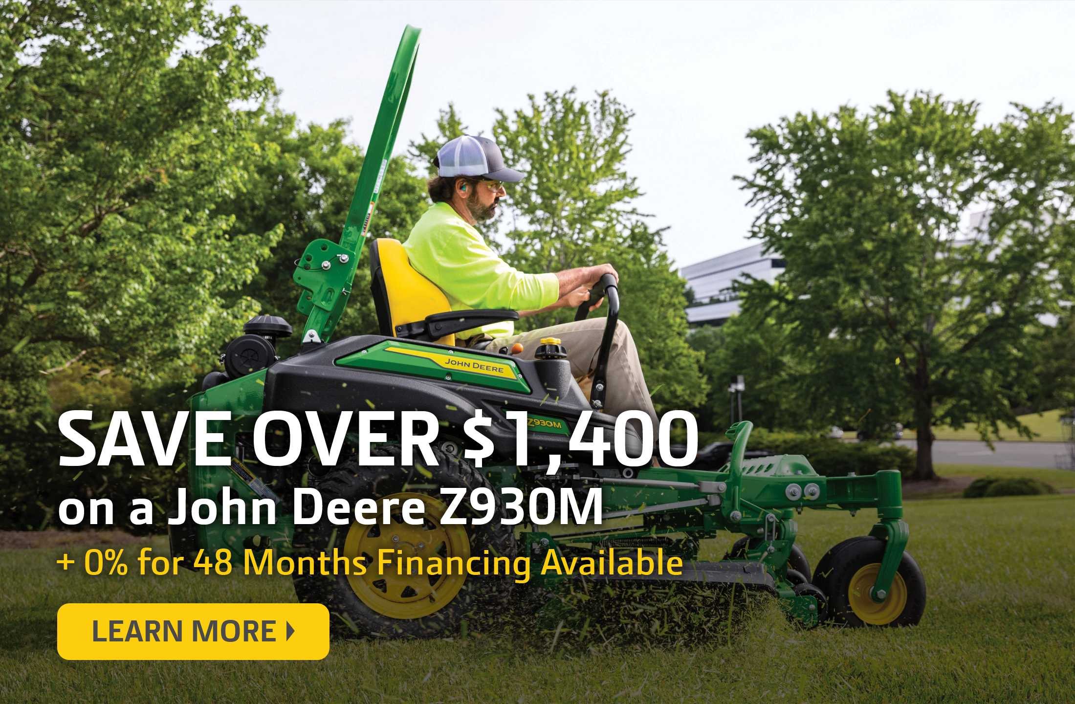 SAVE on a John Deere Z930M Zero-Turn Mower