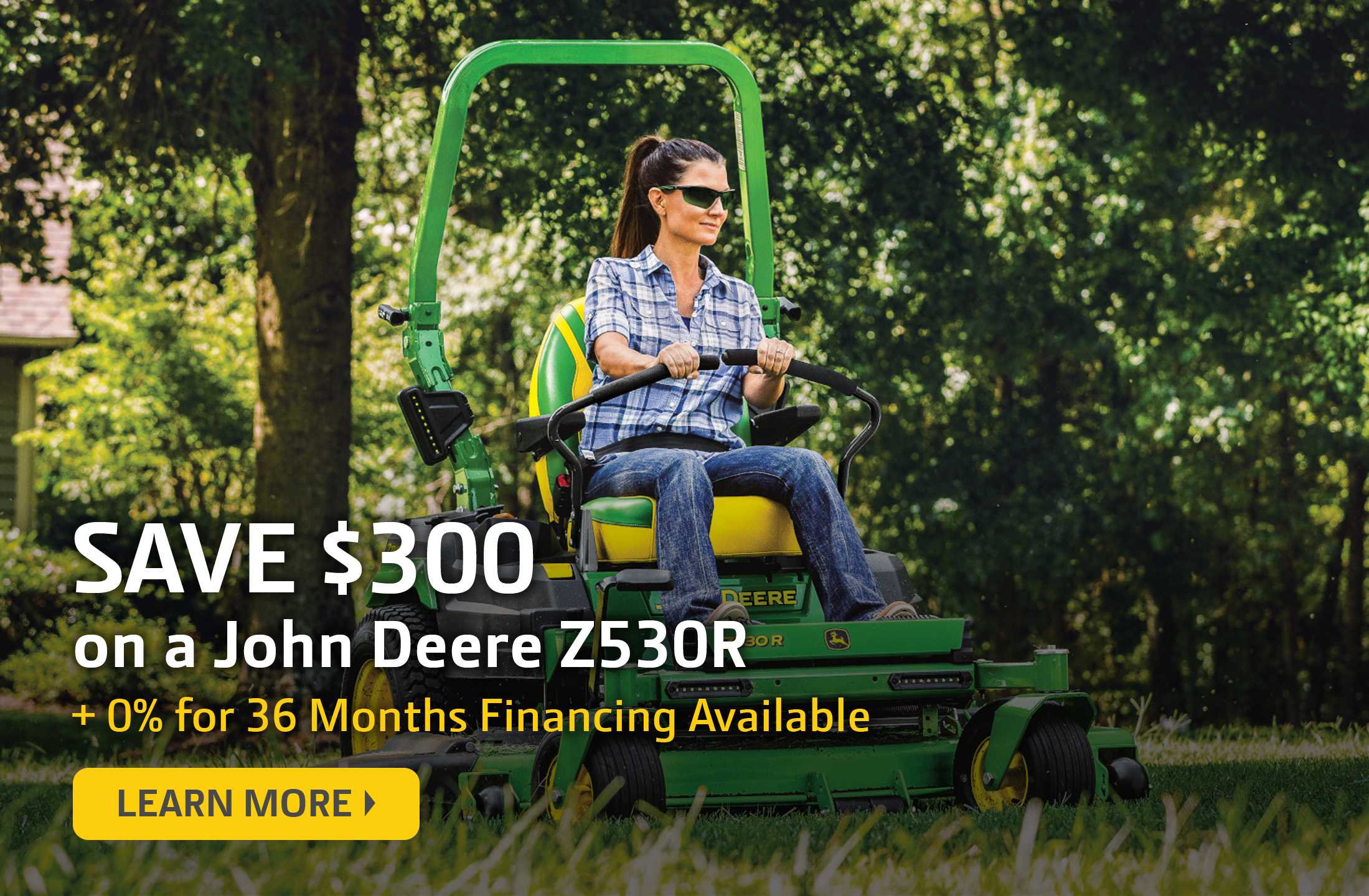 SAVE on a John Deere Z530R Zero-Turn Mower